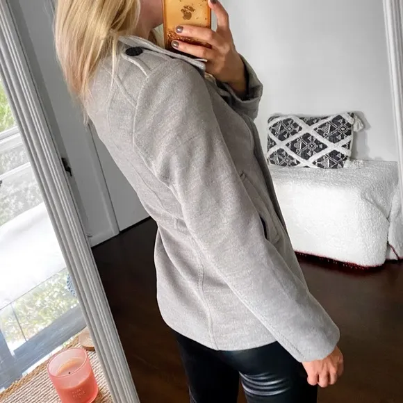 🩶 H&amp;M GREY WOVEN STITCHED FALL JACKET!