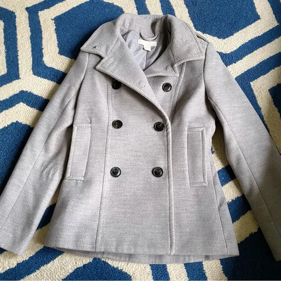 🩶 H&amp;M GREY WOVEN STITCHED FALL JACKET!