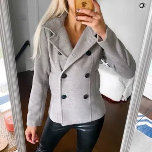 🩶 H&amp;M GREY WOVEN STITCHED FALL JACKET!