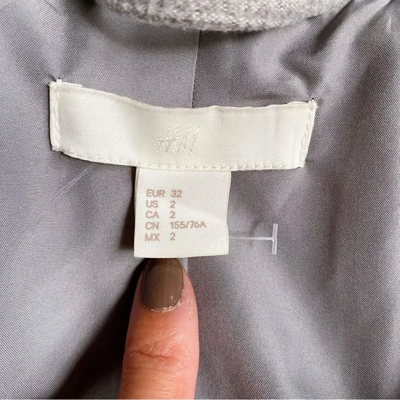 🩶 H&amp;M GREY WOVEN STITCHED FALL JACKET!