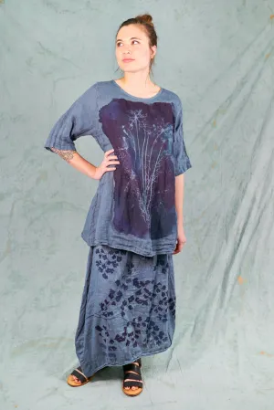 1210 Linen Simple Tunic-Century Blue-P