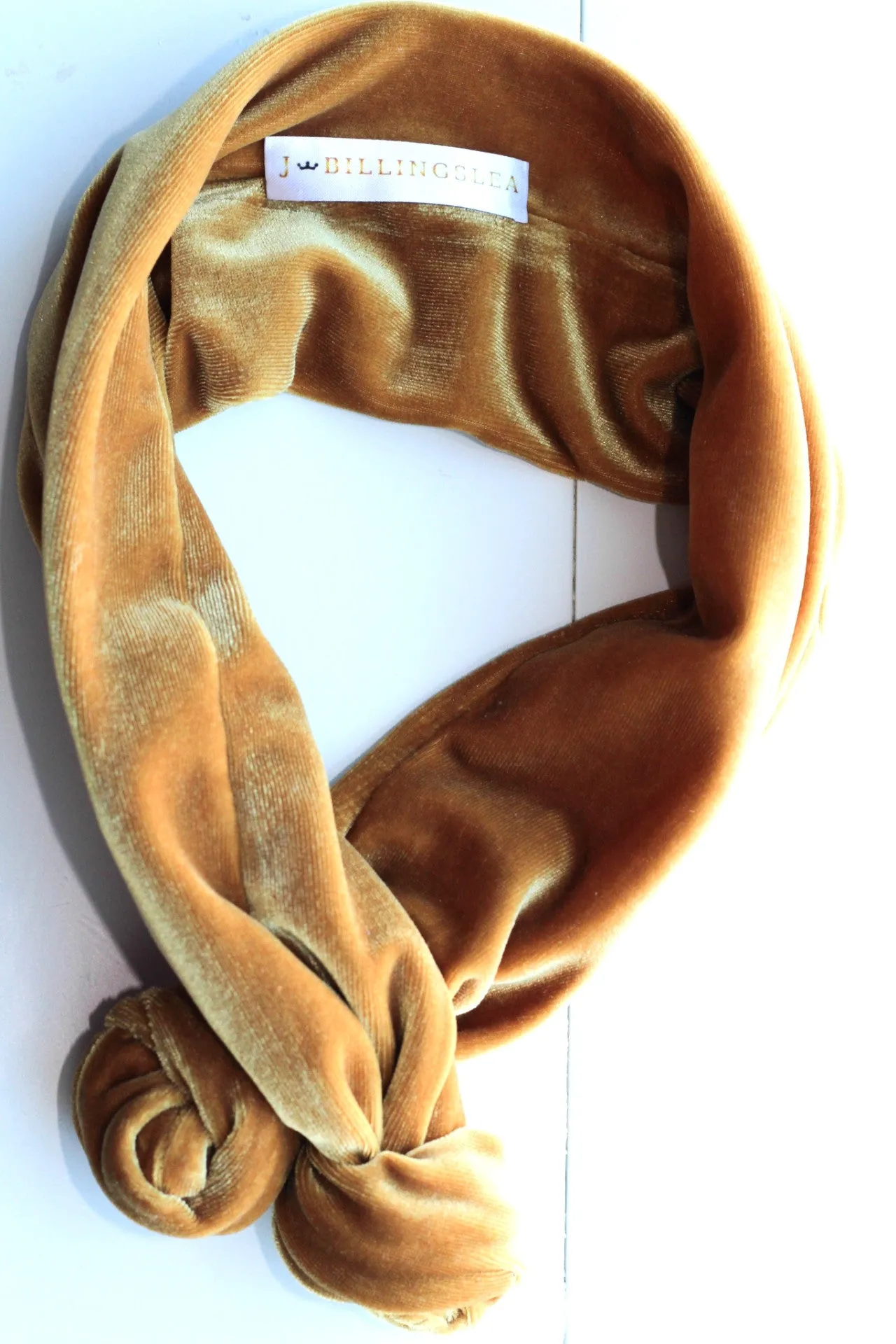 1211. Silk Velvet Knot Wrap (Yellow)