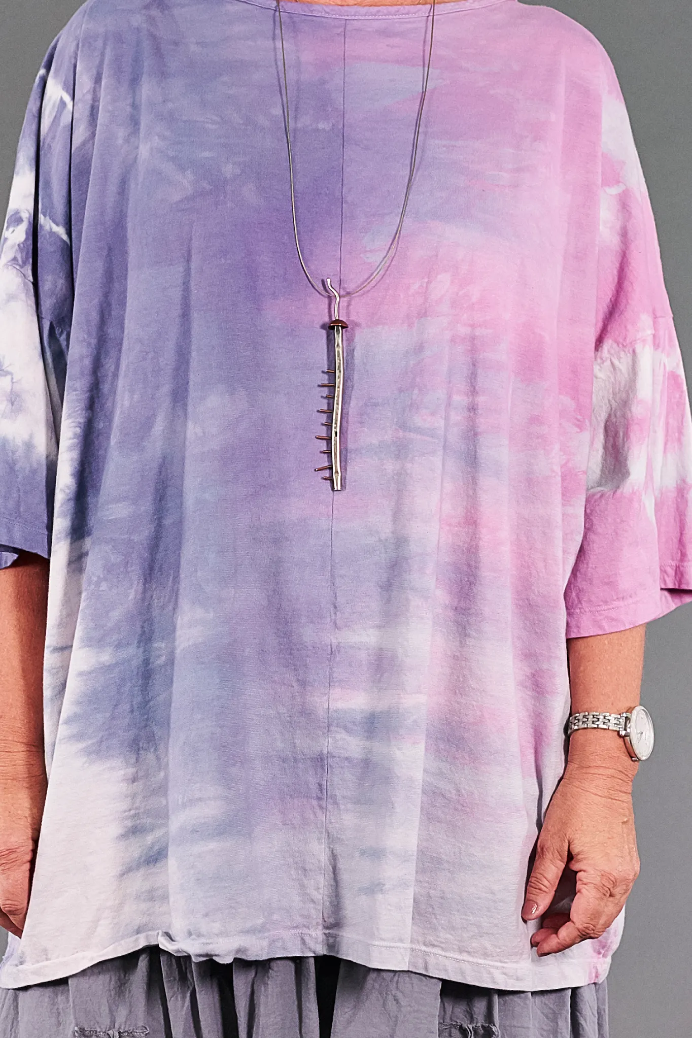 1236HD Hand Dyed Line Tee-Breeze