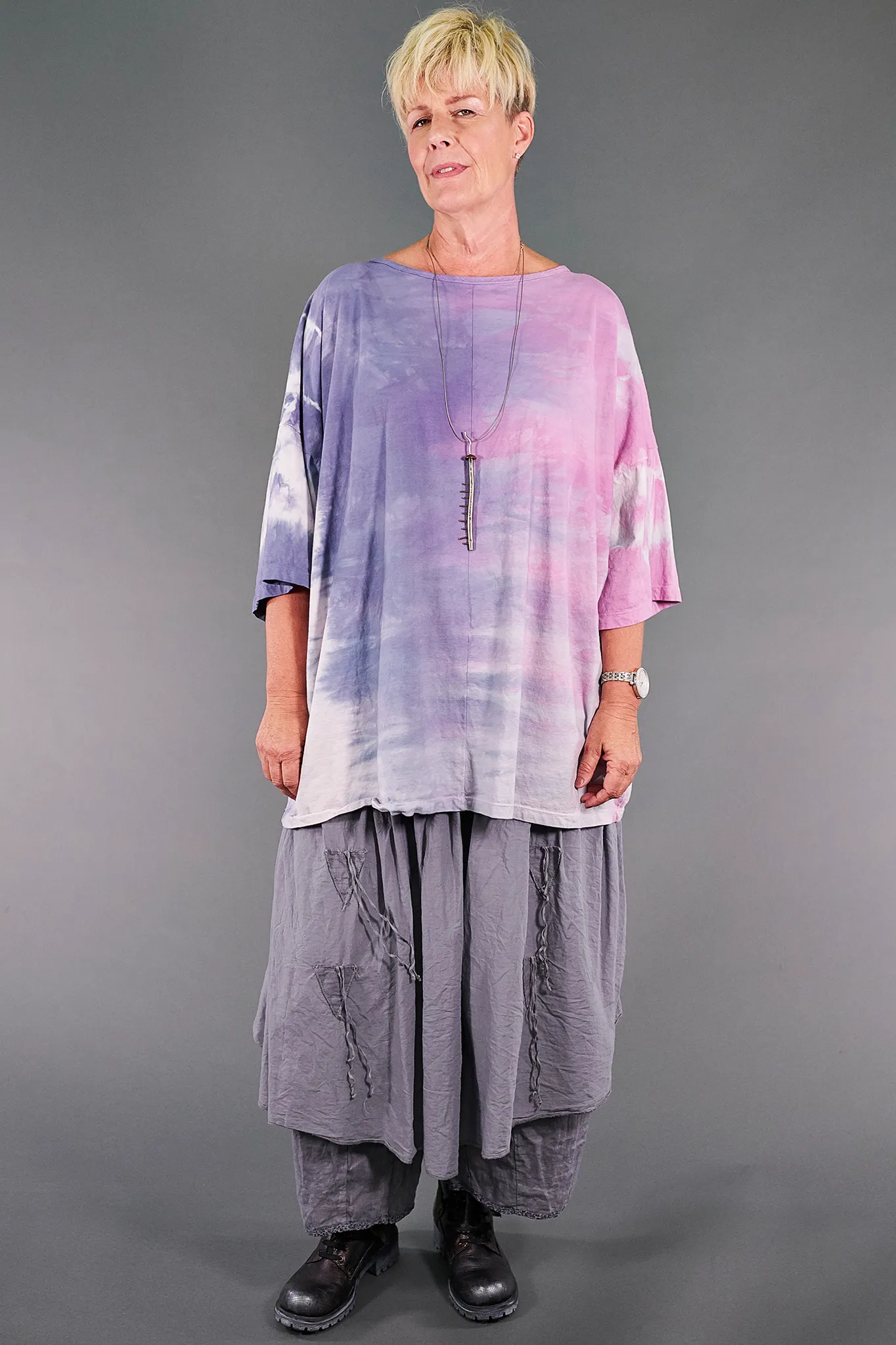 1236HD Hand Dyed Line Tee-Breeze