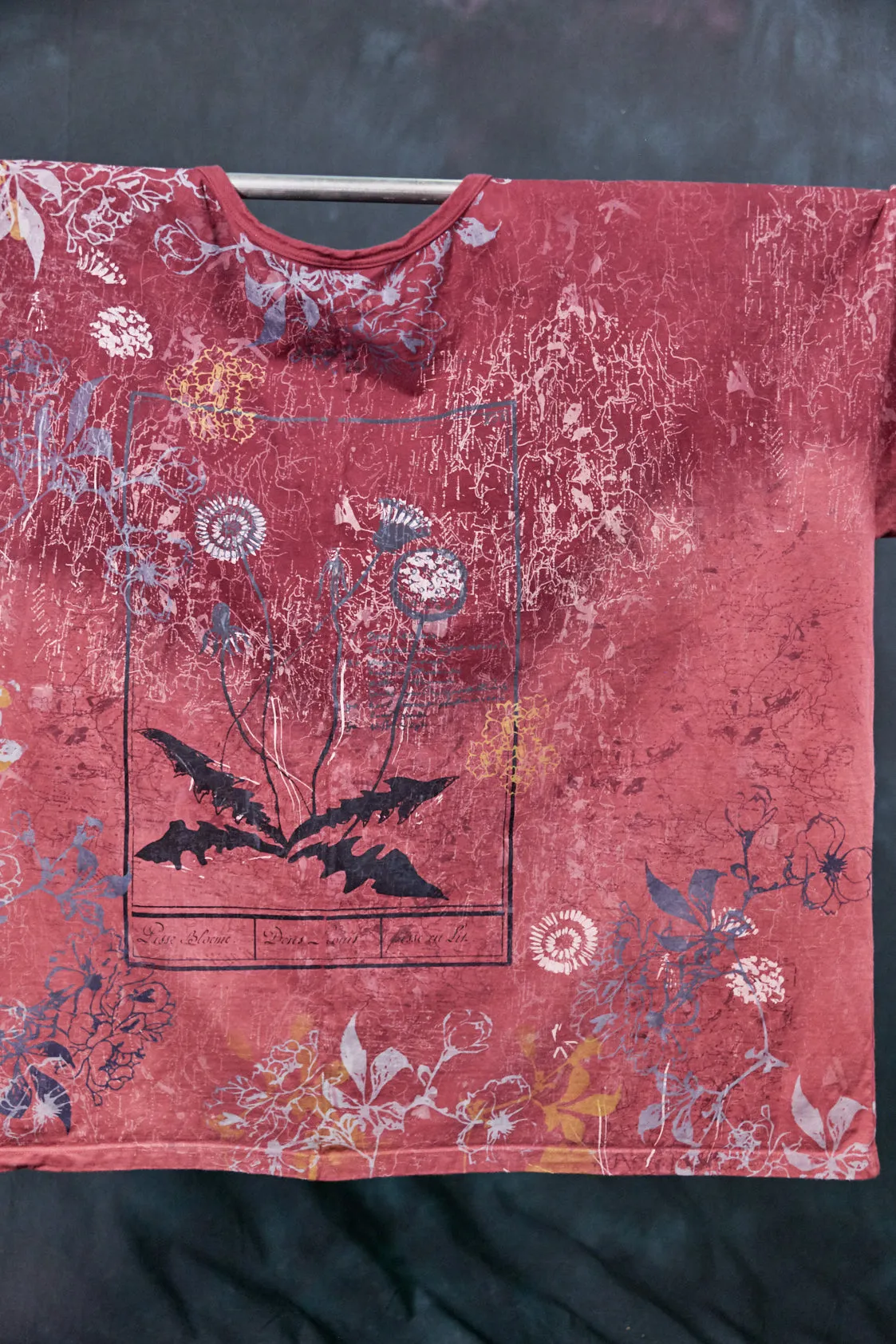 1236HD Line Tee-Sienna Merlot-Map and Bloom Wild Beauty 28.5"L