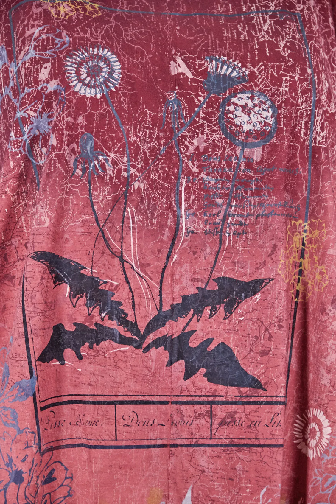 1236HD Line Tee-Sienna Merlot-Map and Bloom Wild Beauty 28.5"L