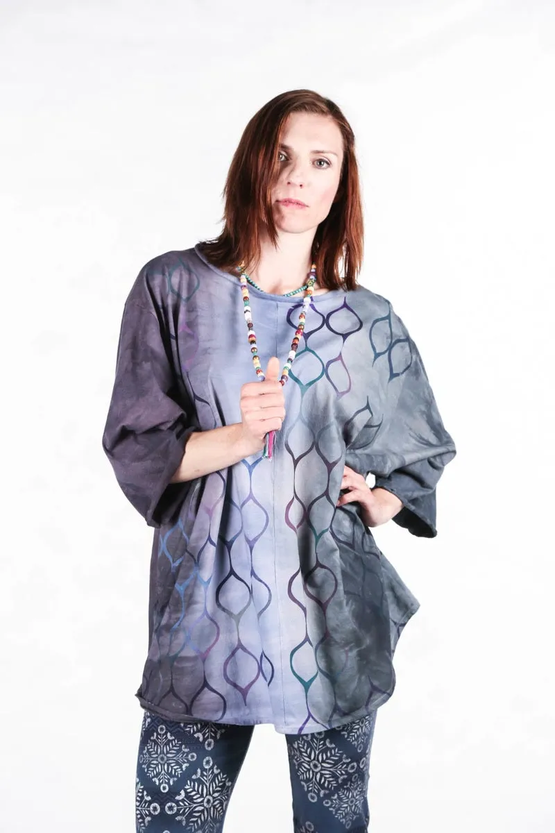 1251 HD Hand Dyed Mystic Violet Turquoise Hand Dyed Line Tee-P