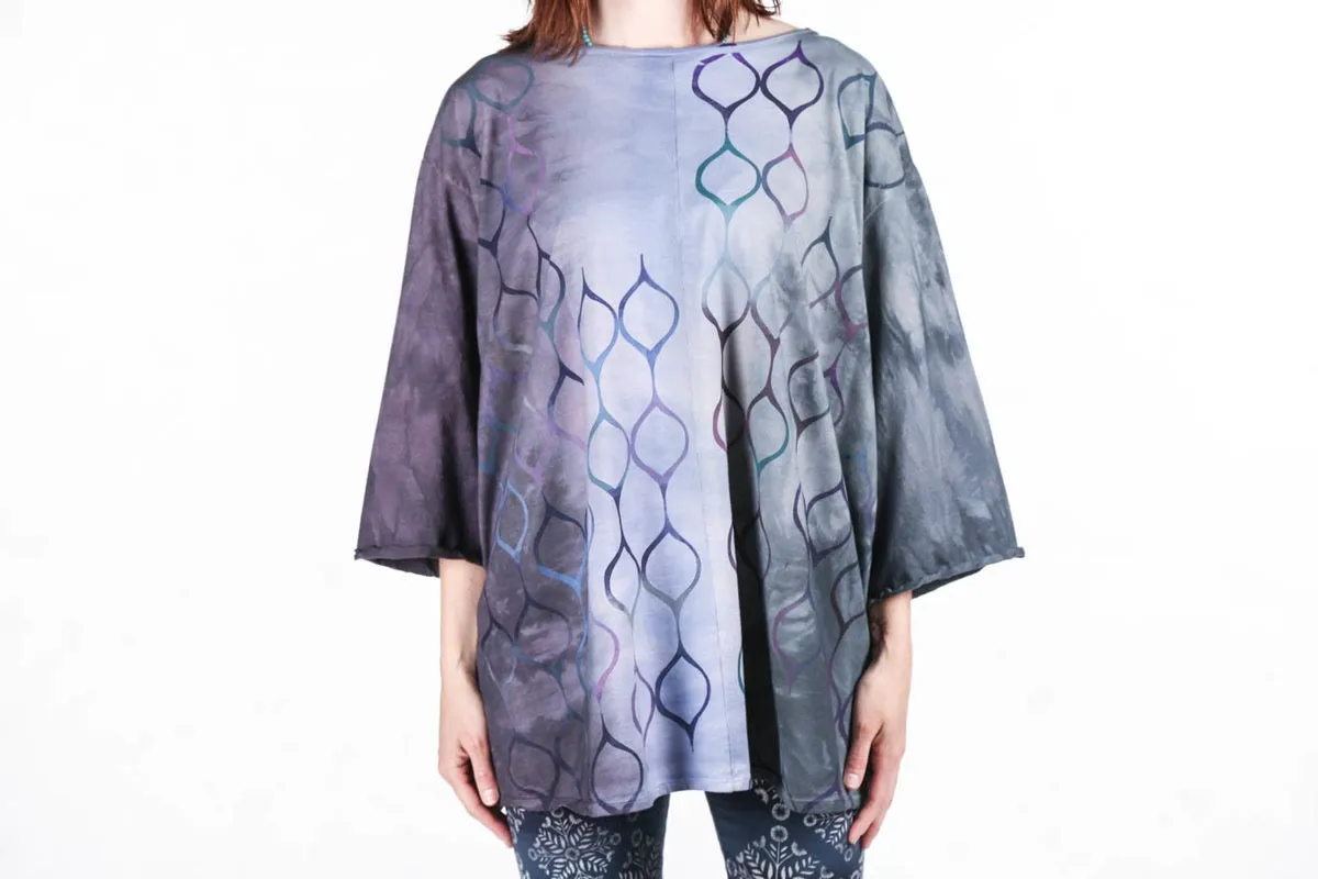 1251 HD Hand Dyed Mystic Violet Turquoise Hand Dyed Line Tee-P