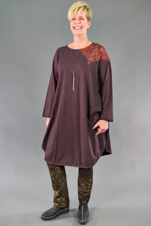 1257 Natalia Tunic-Peat-Falling Leaves-P