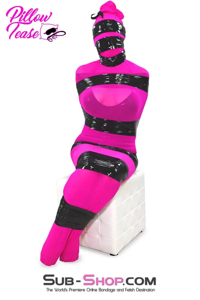 1517DL-SIS      Sheer Encasement Sissy Pink Silk Full Body Sack