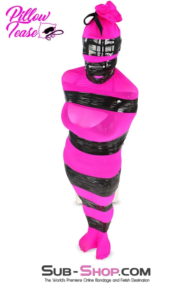 1517DL-SIS      Sheer Encasement Sissy Pink Silk Full Body Sack