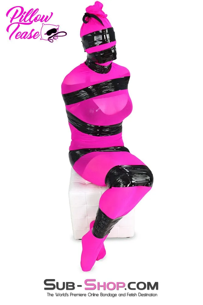 1517DL-SIS      Sheer Encasement Sissy Pink Silk Full Body Sack