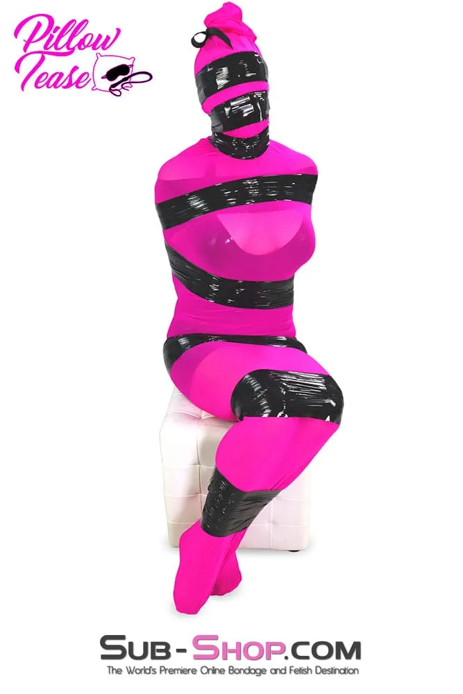 1517DL-SIS      Sheer Encasement Sissy Pink Silk Full Body Sack
