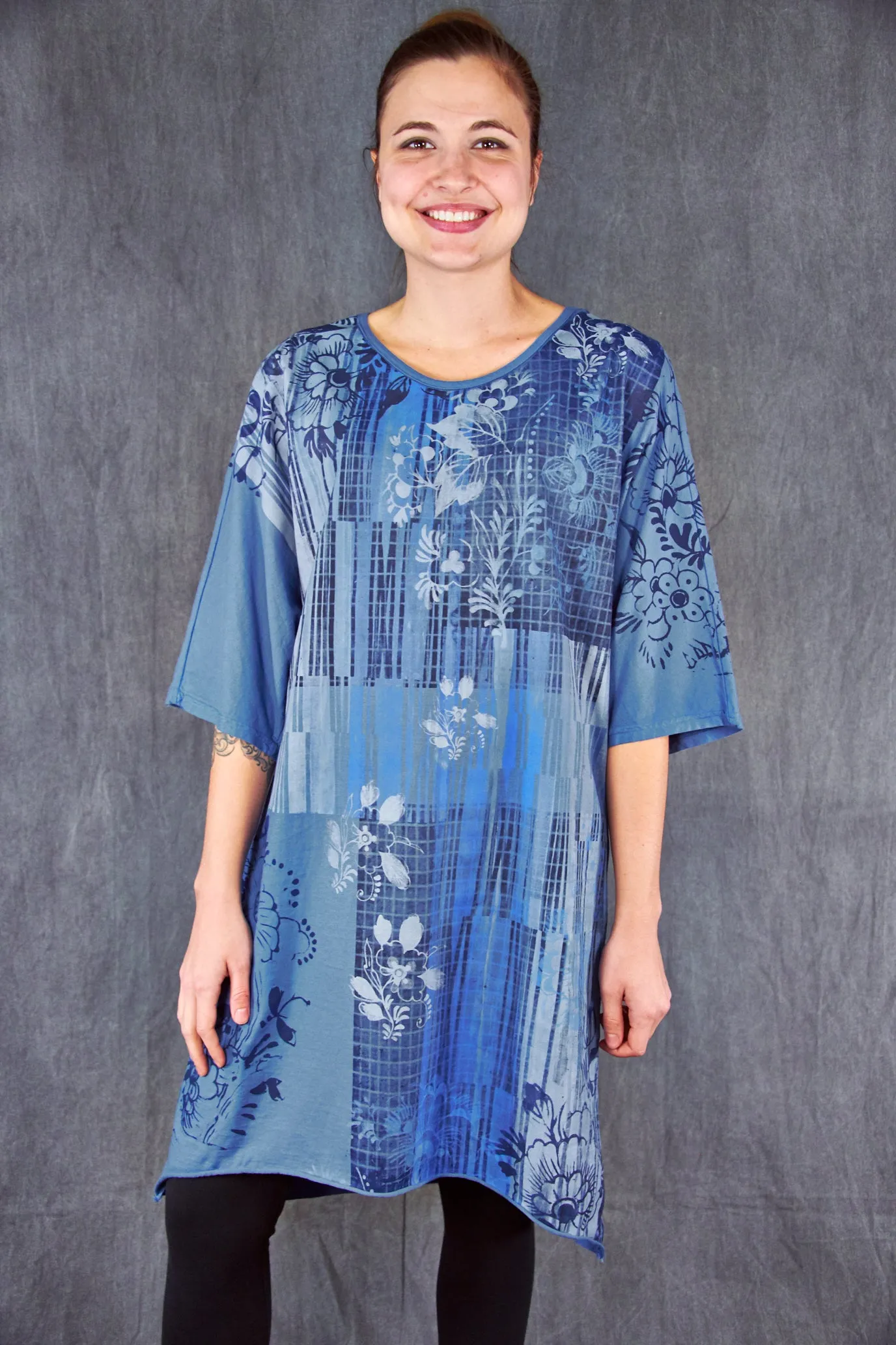 1564 Euro Slim Fit Art Tunic-Summer Blue-P
