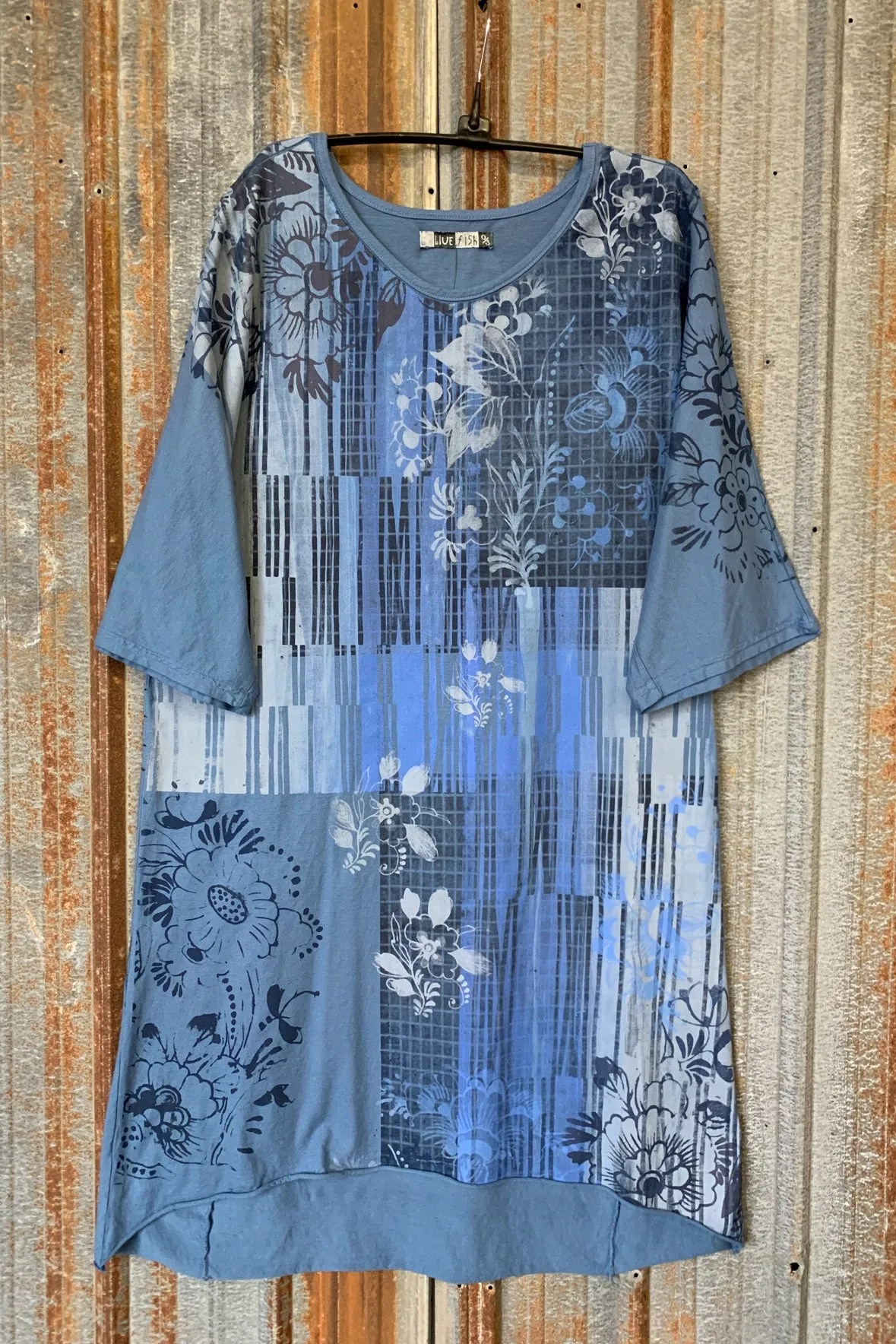 1564 Euro Slim Fit Art Tunic-Summer Blue-P