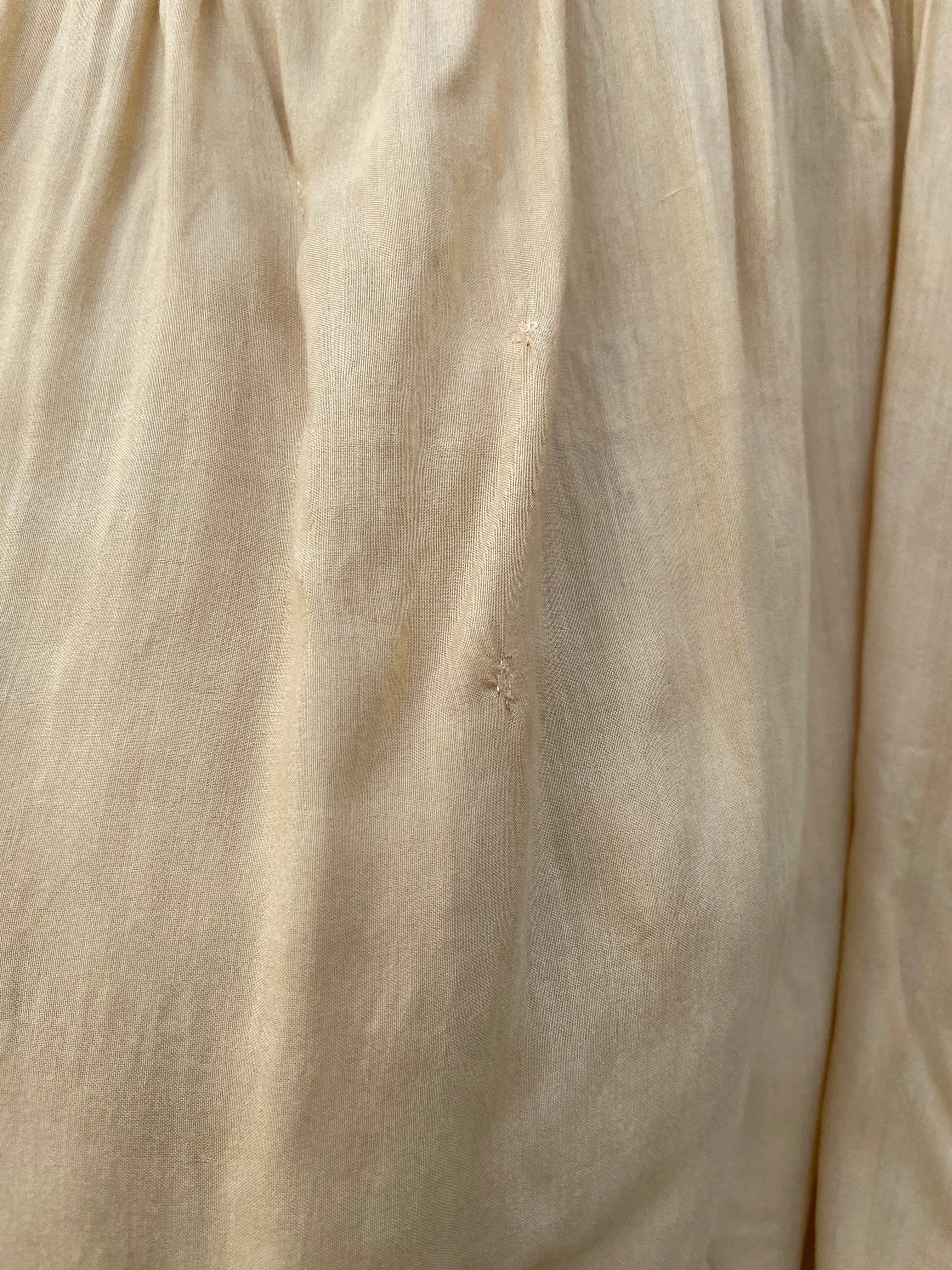 1920s Baby Yellow Embroidered Babydoll Silk Tunic