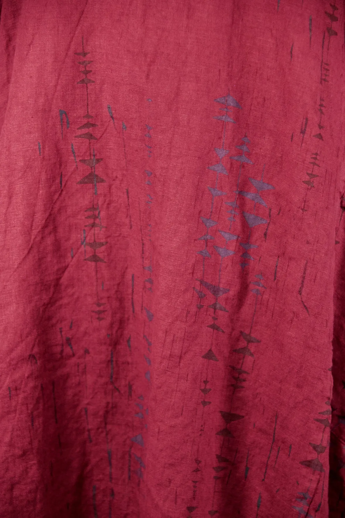 2133 Crossover Linen Tunic Rosso-P