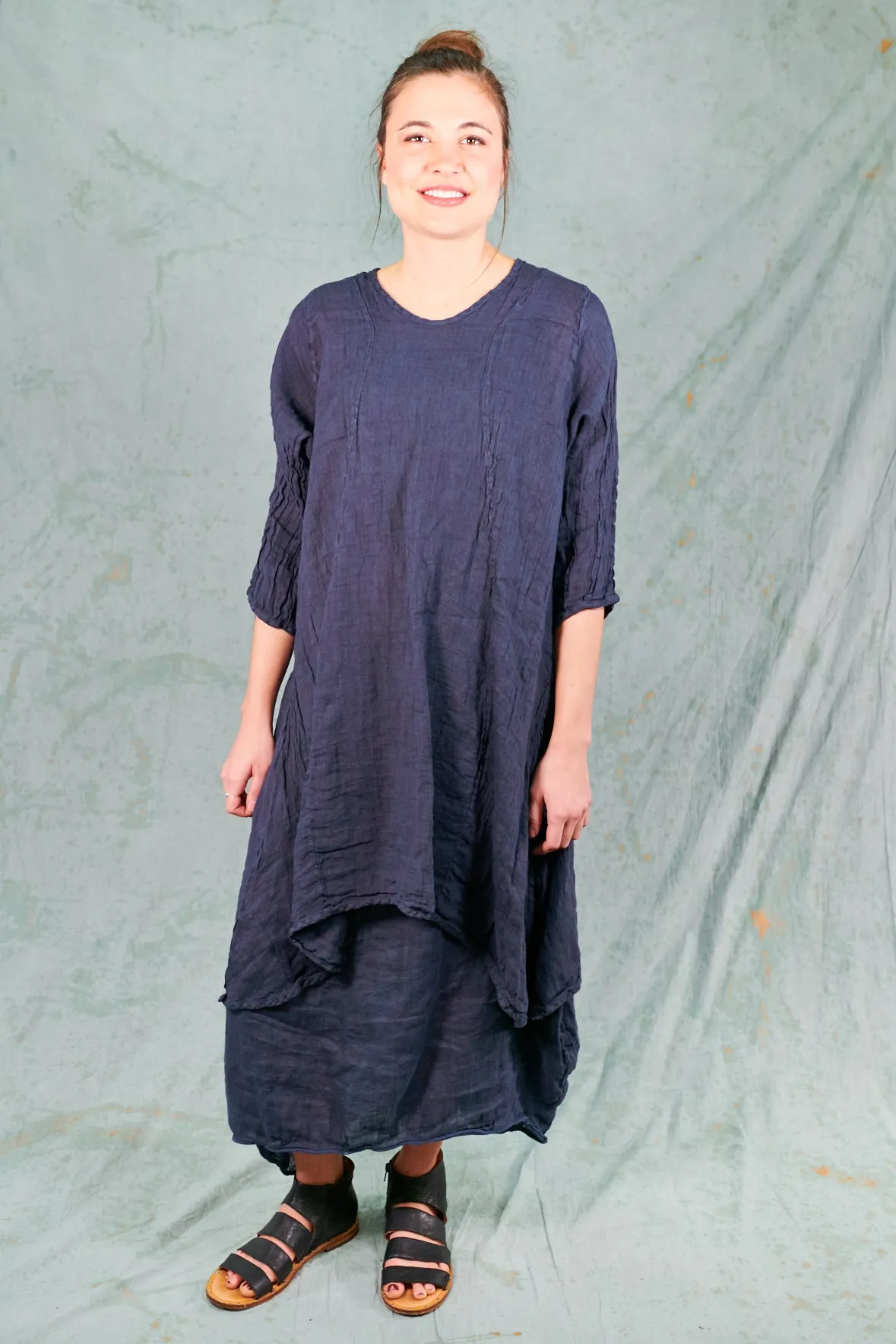 2193 Sun Drawing Tunic-Blue Ink-U