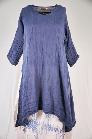 2193 Sun Drawing Tunic-Blue Ink-U