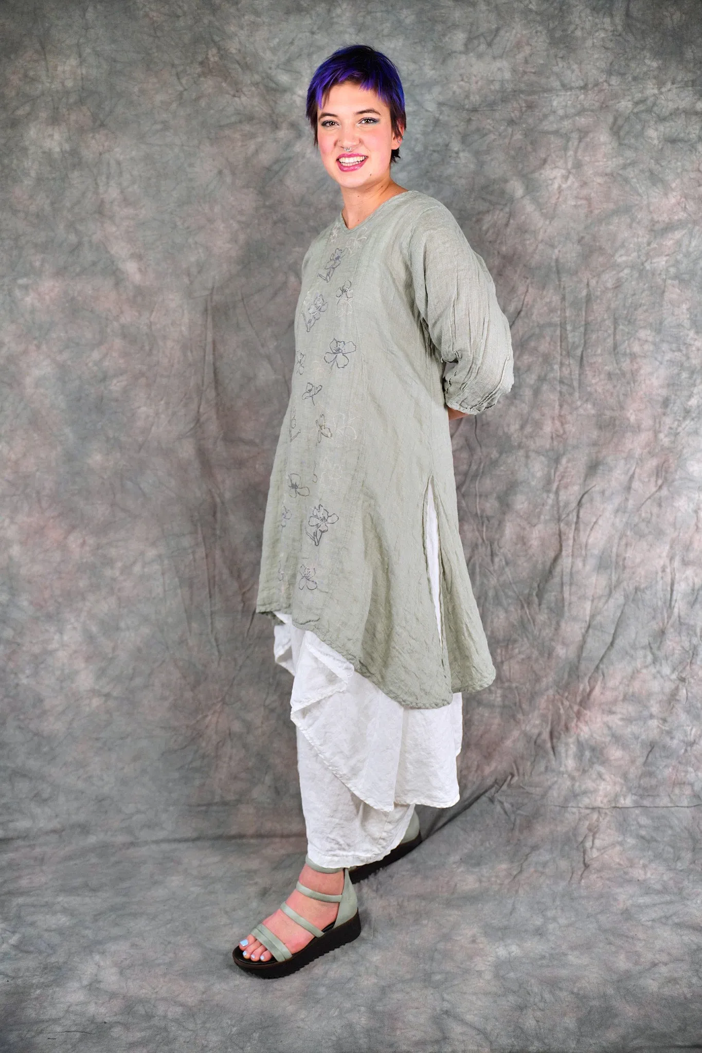 2193 Venetian Tunic Eucalyptus-P