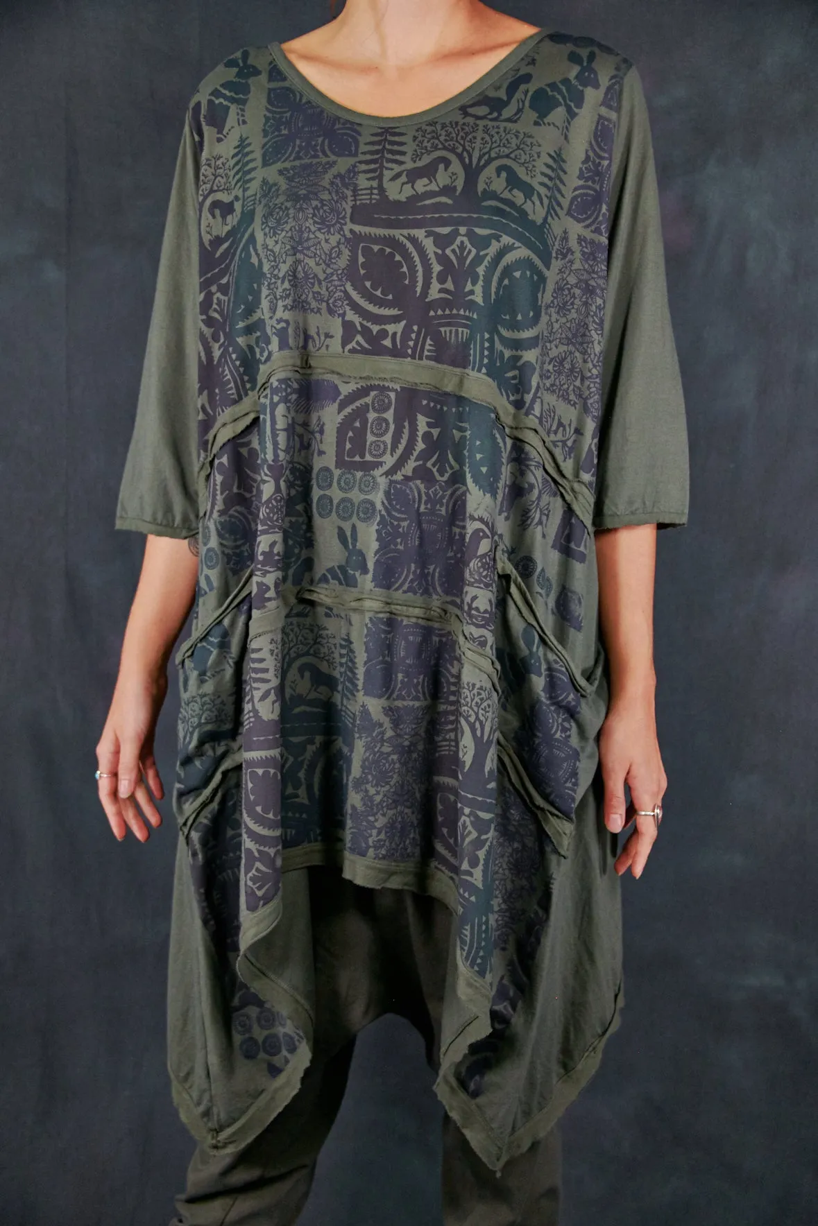 2222 Raw Seam Vector Army Green-P