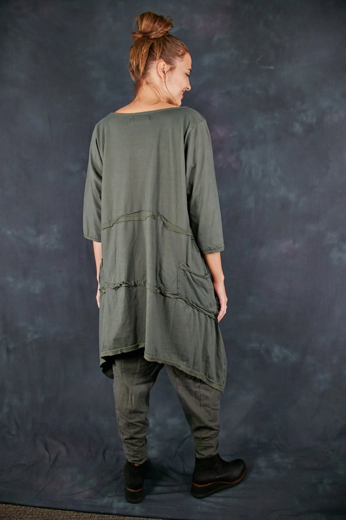 2222 Raw Seam Vector Army Green-P