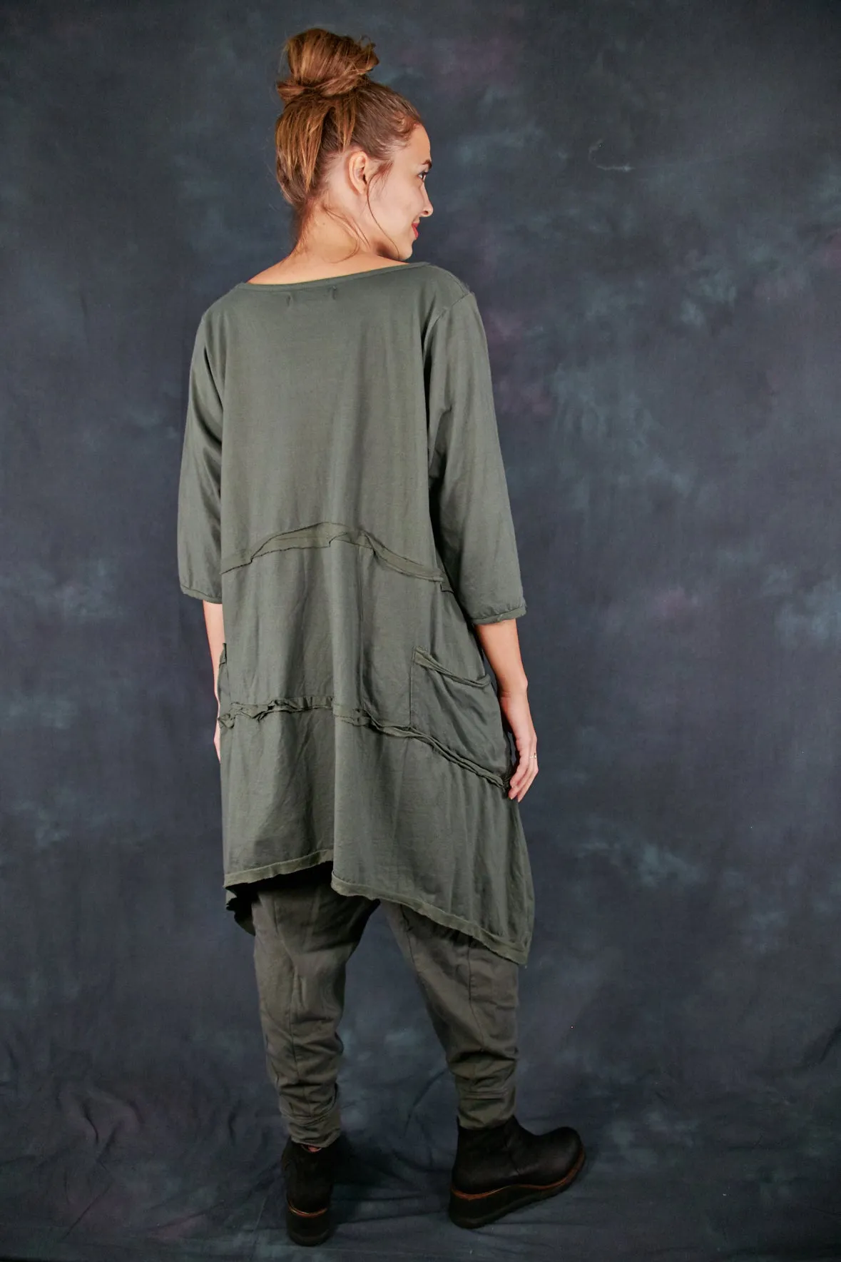 2222 Raw Seam Vector Army Green-P