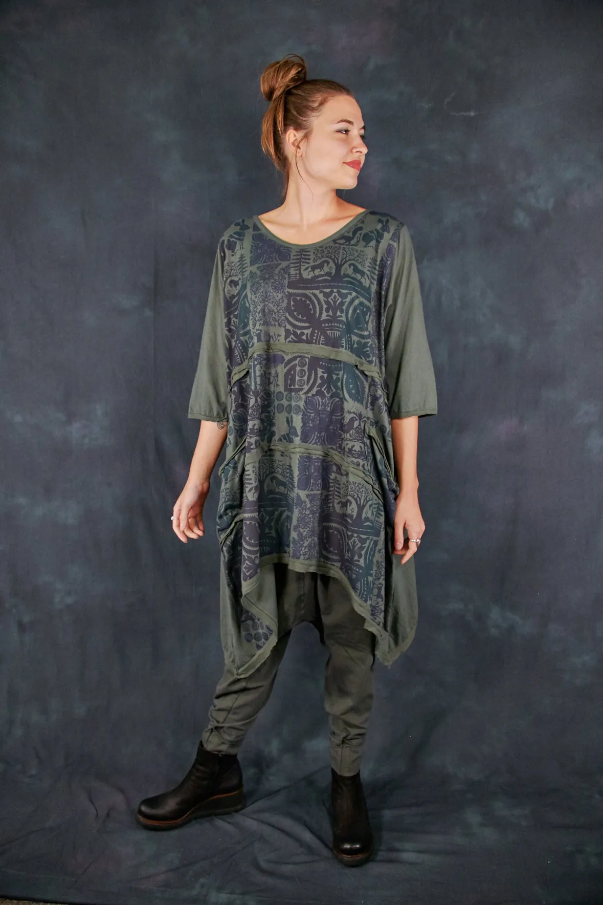 2222 Raw Seam Vector Army Green-P