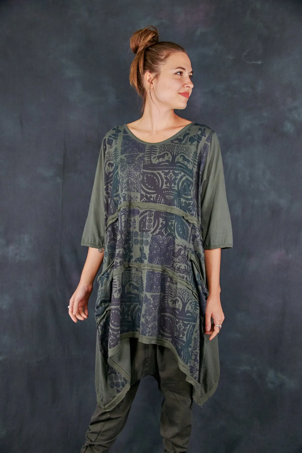 2222 Raw Seam Vector Army Green-P