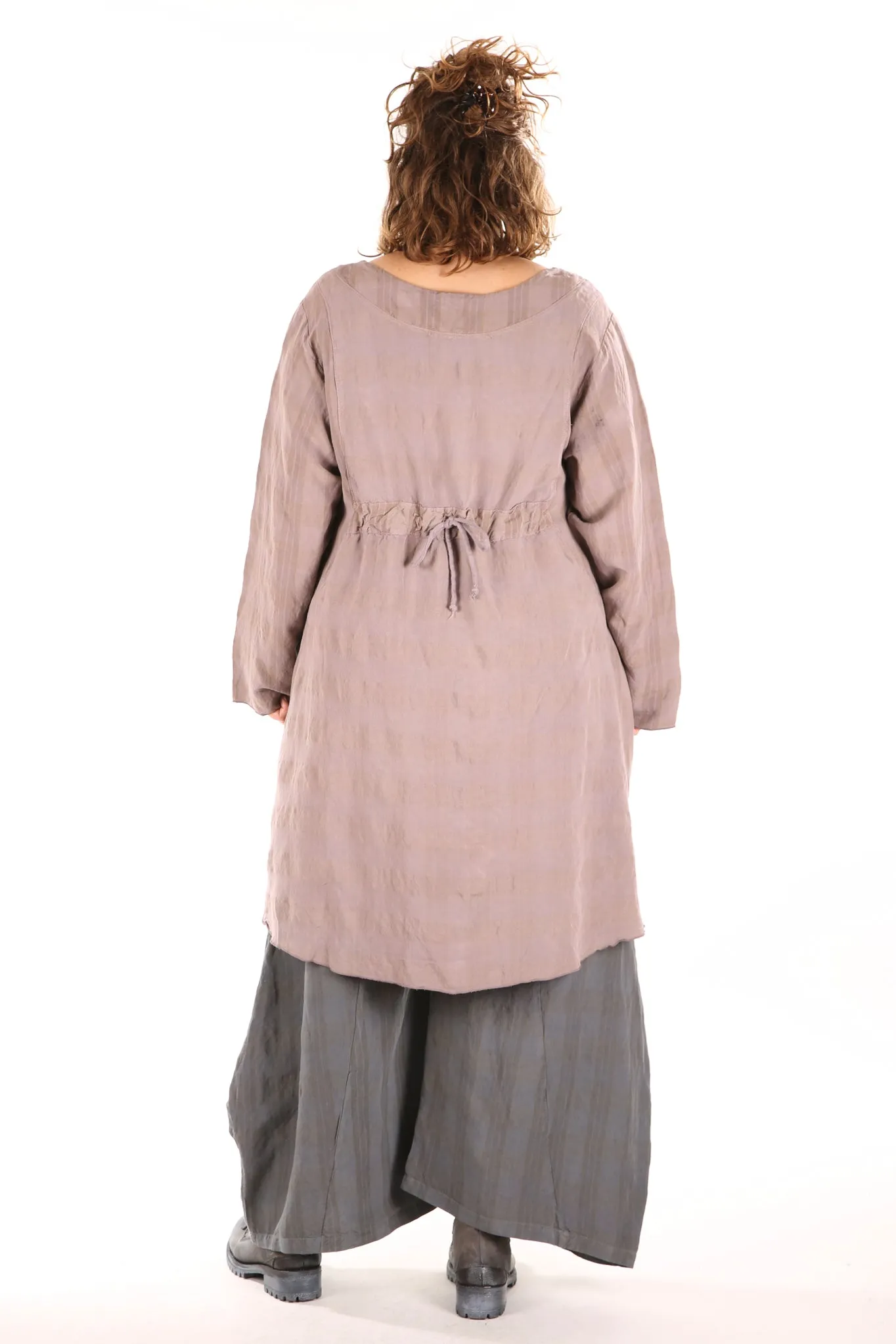 2238- Long Tunic Pink Quartz Floral Cascade