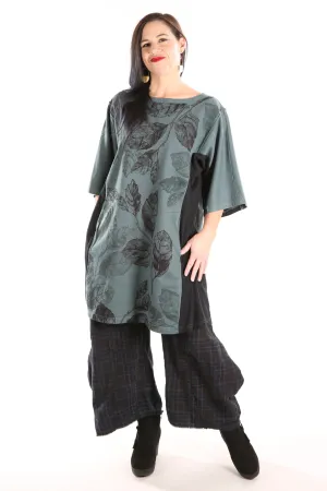 2250 Sketchbook Tunic/ Sweatshirt Dress- Petrol