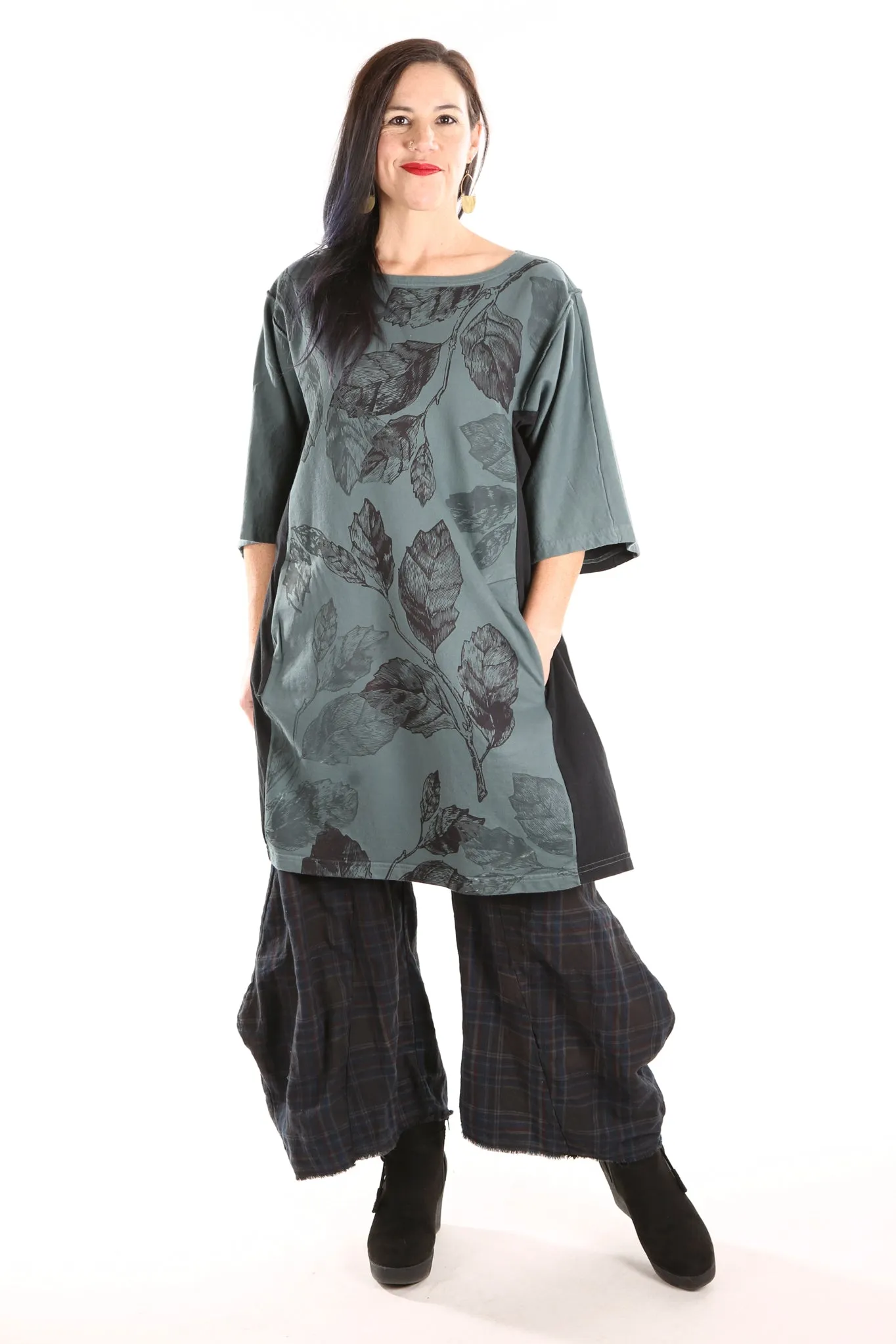 2250 Sketchbook Tunic/ Sweatshirt Dress- Petrol