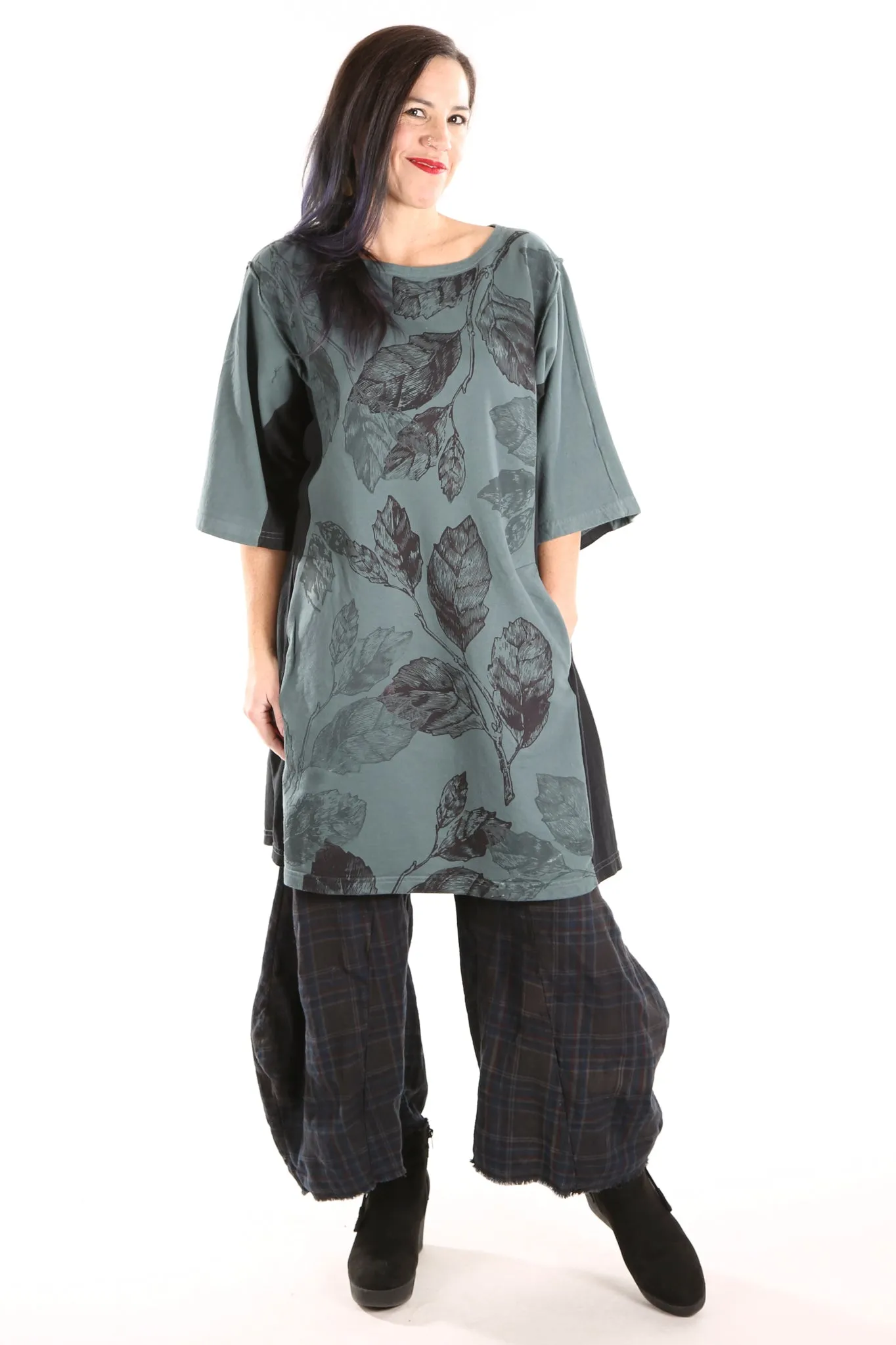 2250 Sketchbook Tunic/ Sweatshirt Dress- Petrol