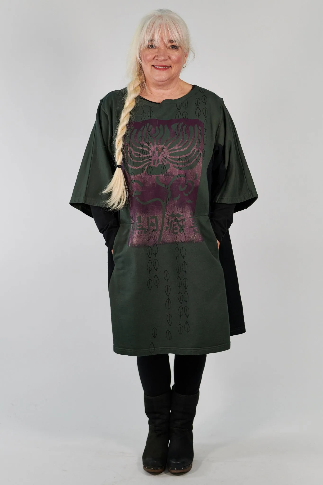2250 Sketchbook Tunic/Sweatshirt Dress-Sequoia-P