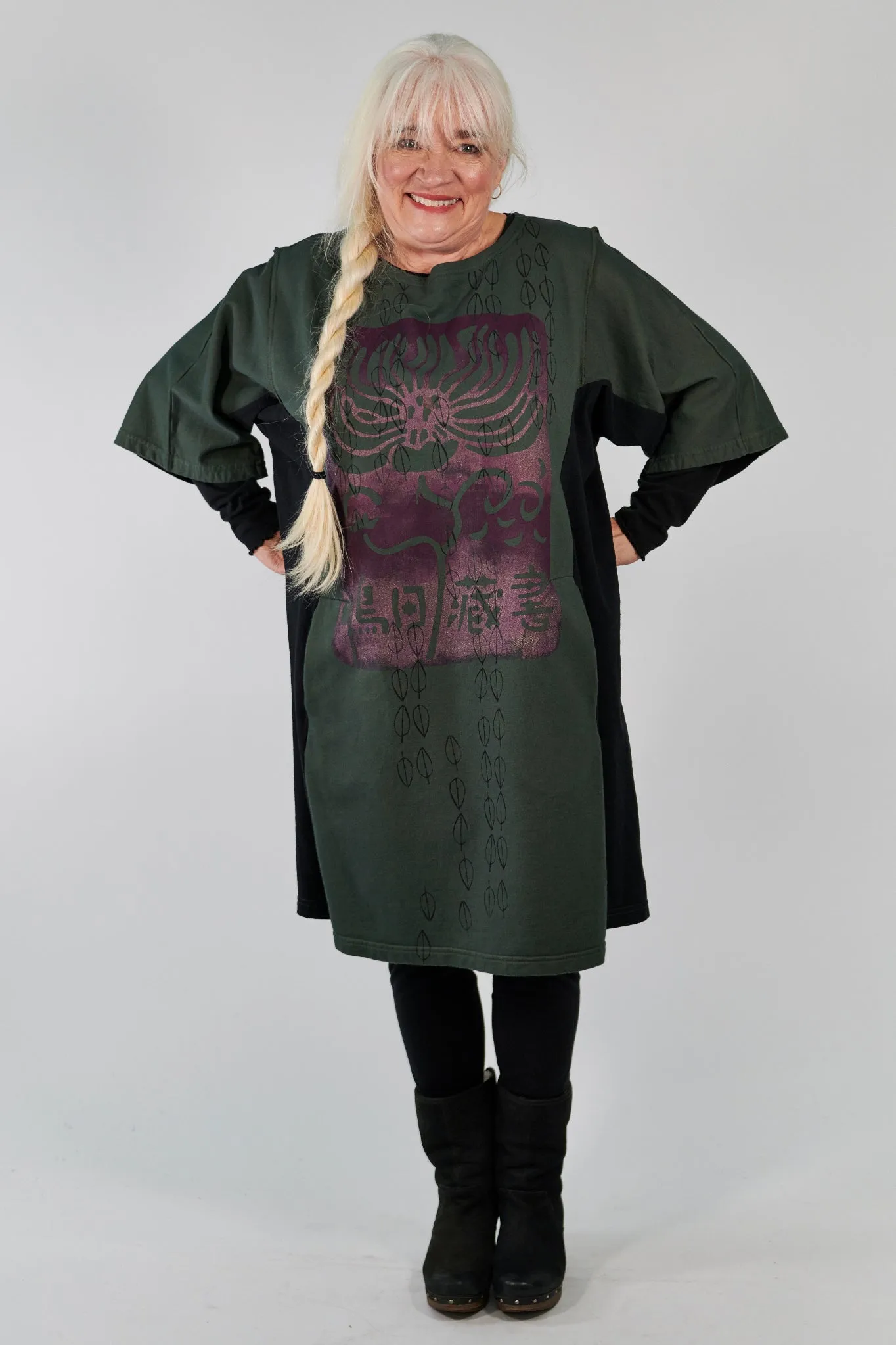 2250 Sketchbook Tunic/Sweatshirt Dress-Sequoia-P