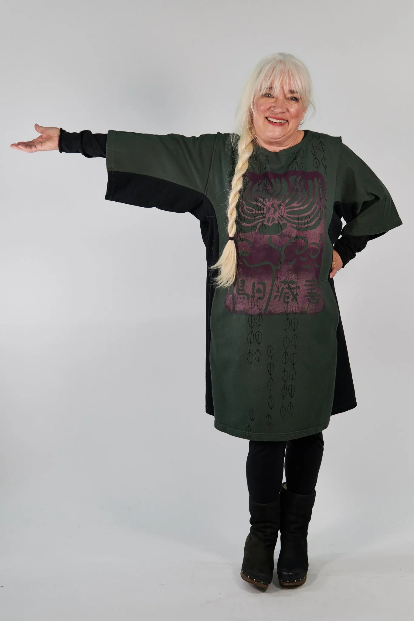 2250 Sketchbook Tunic/Sweatshirt Dress-Sequoia-P