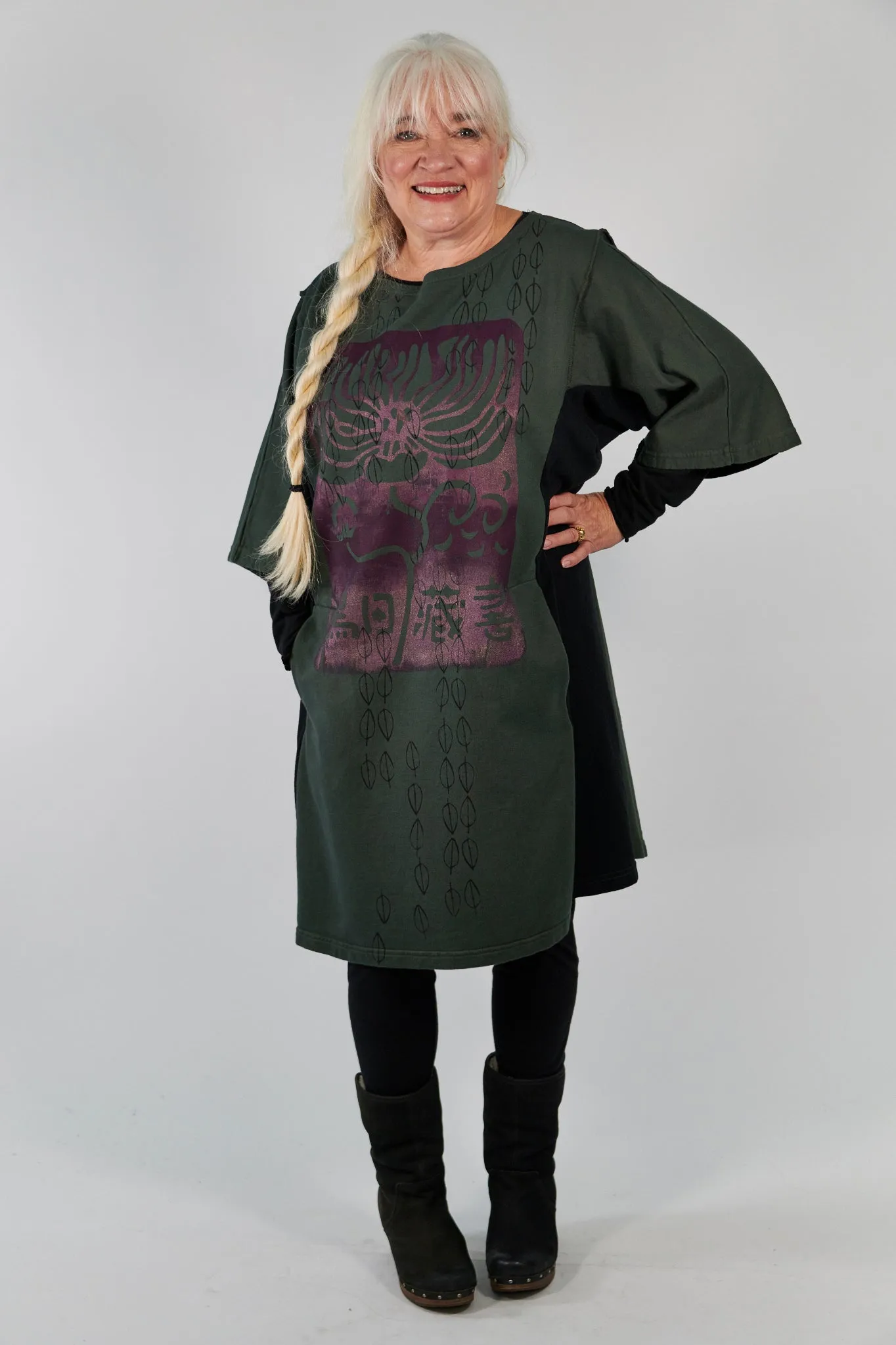 2250 Sketchbook Tunic/Sweatshirt Dress-Sequoia-P