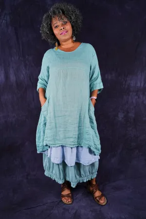 2257 Linen Zen Tunic Turquoise