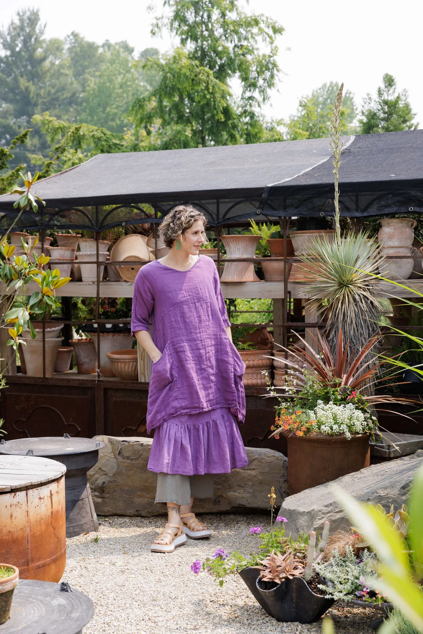 2257 Linen Zen Tunic Violet