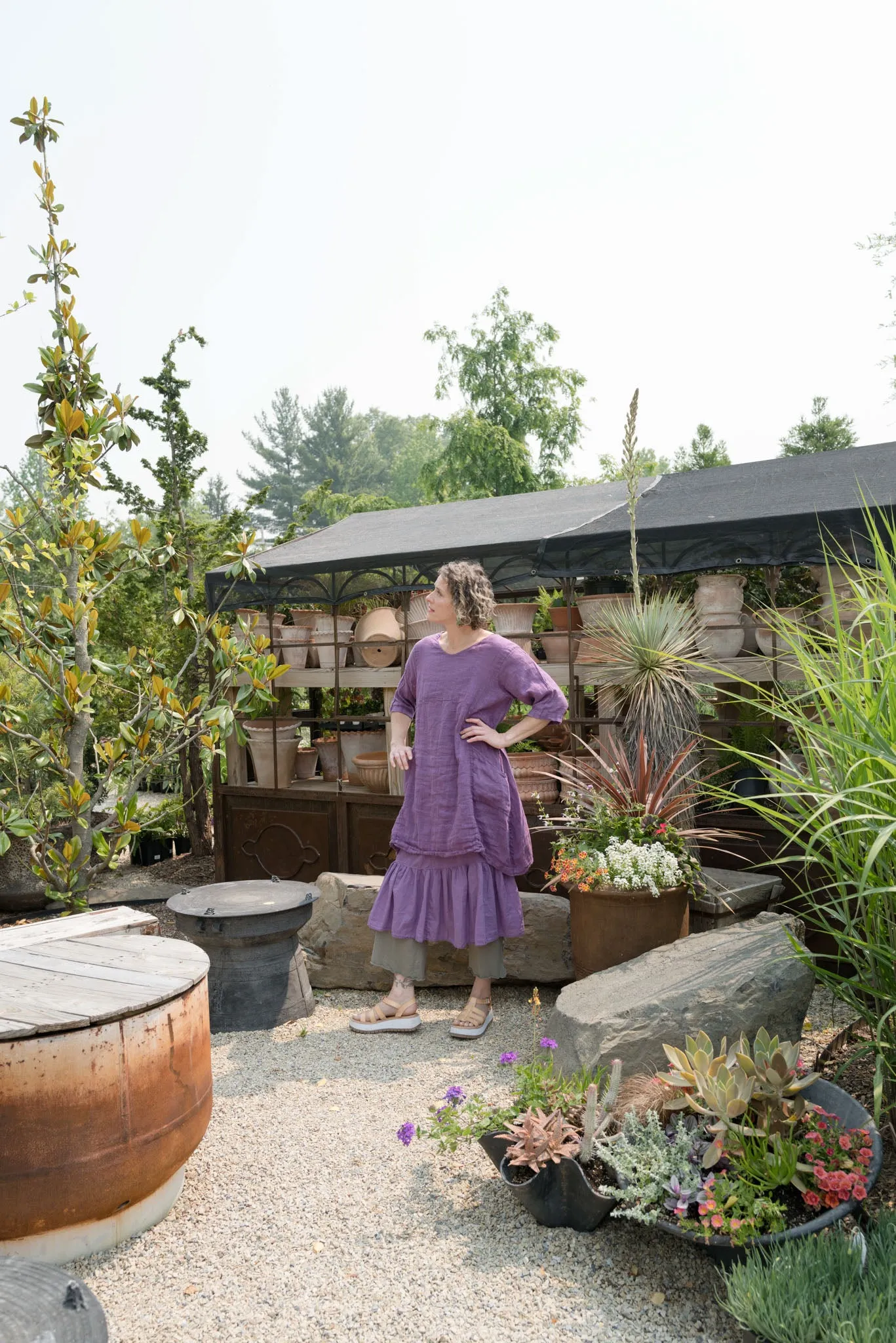 2257 Linen Zen Tunic Violet