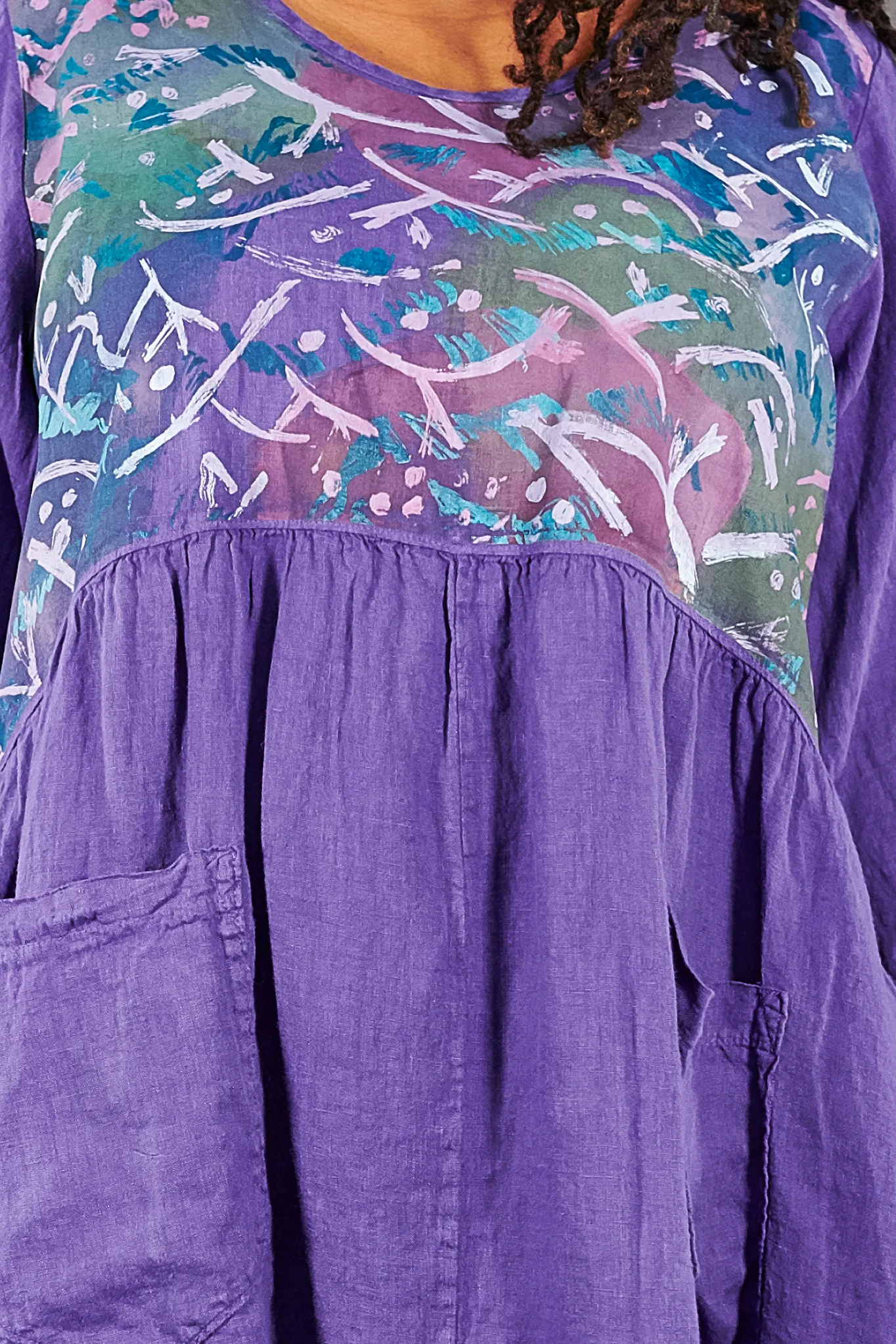 2259 Charleston Linen Tunic-Margaux-Bloomsbury Motif