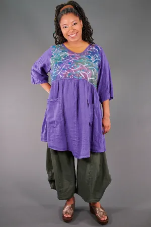 2259 Charleston Linen Tunic-Margaux-Bloomsbury Motif