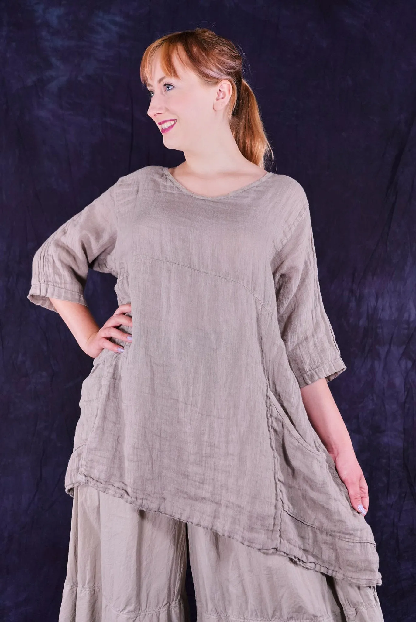 2315 Linen Zen Tunic Moon Rock