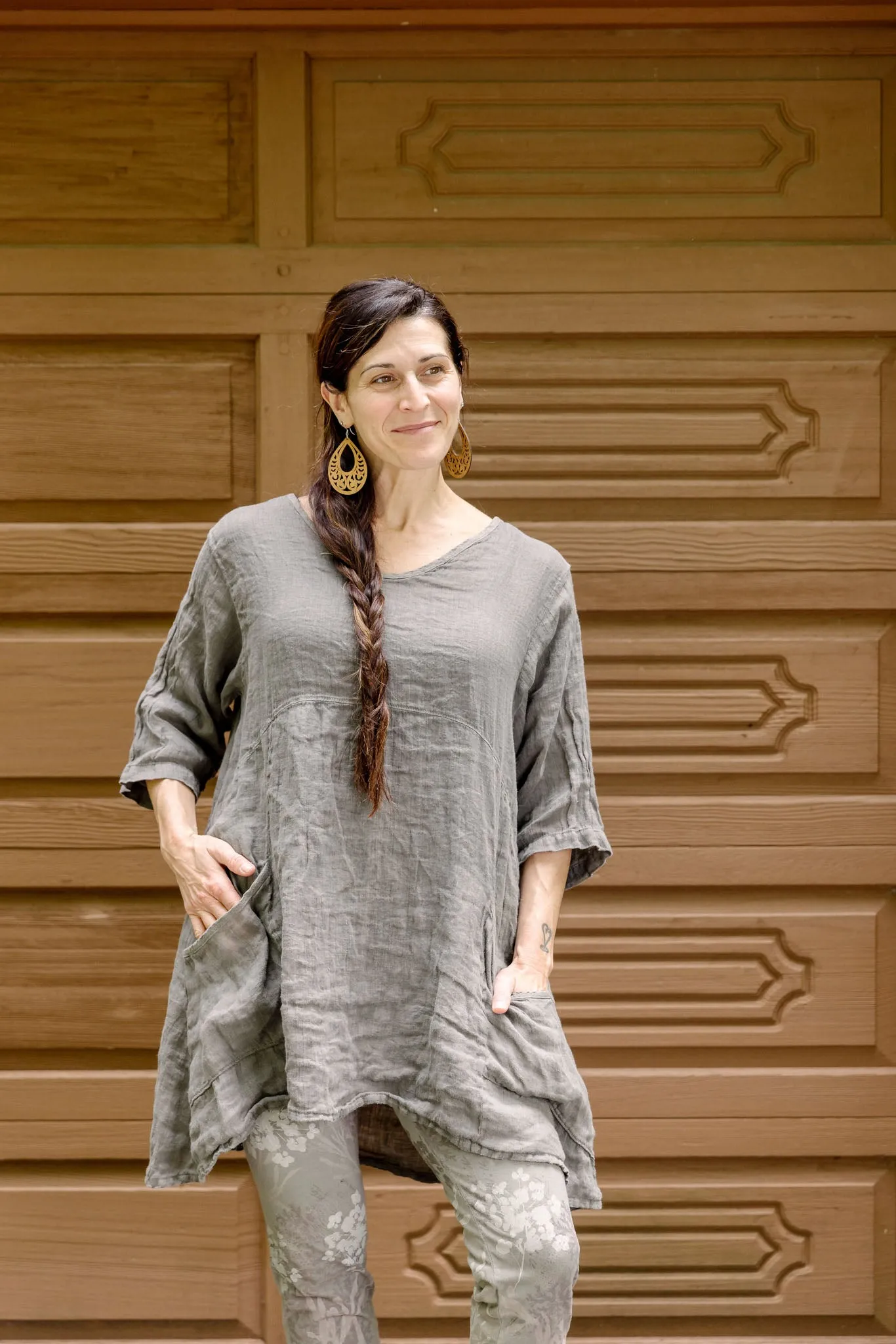 2315 Linen Zen Tunic Moon Rock