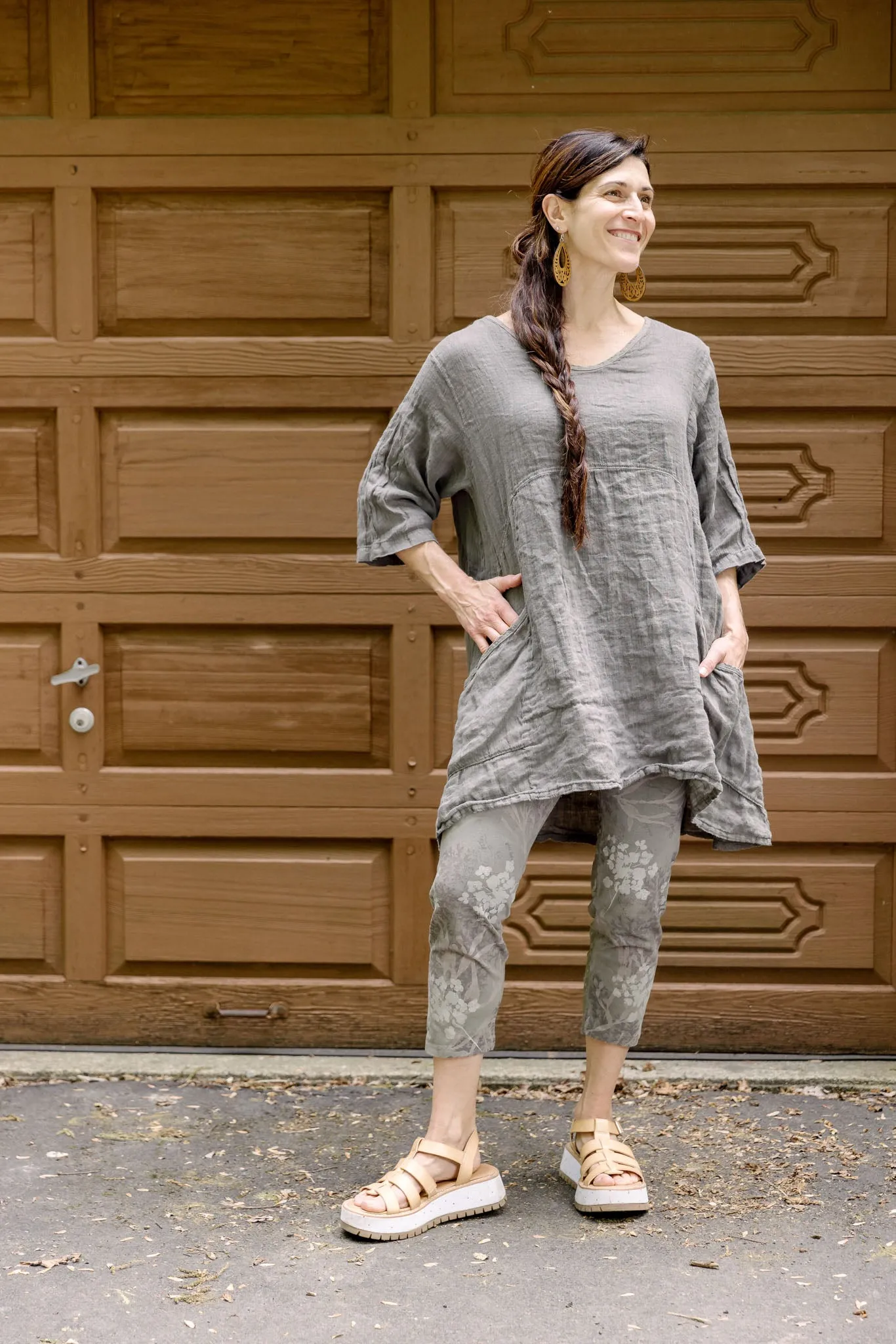 2315 Linen Zen Tunic Moon Rock