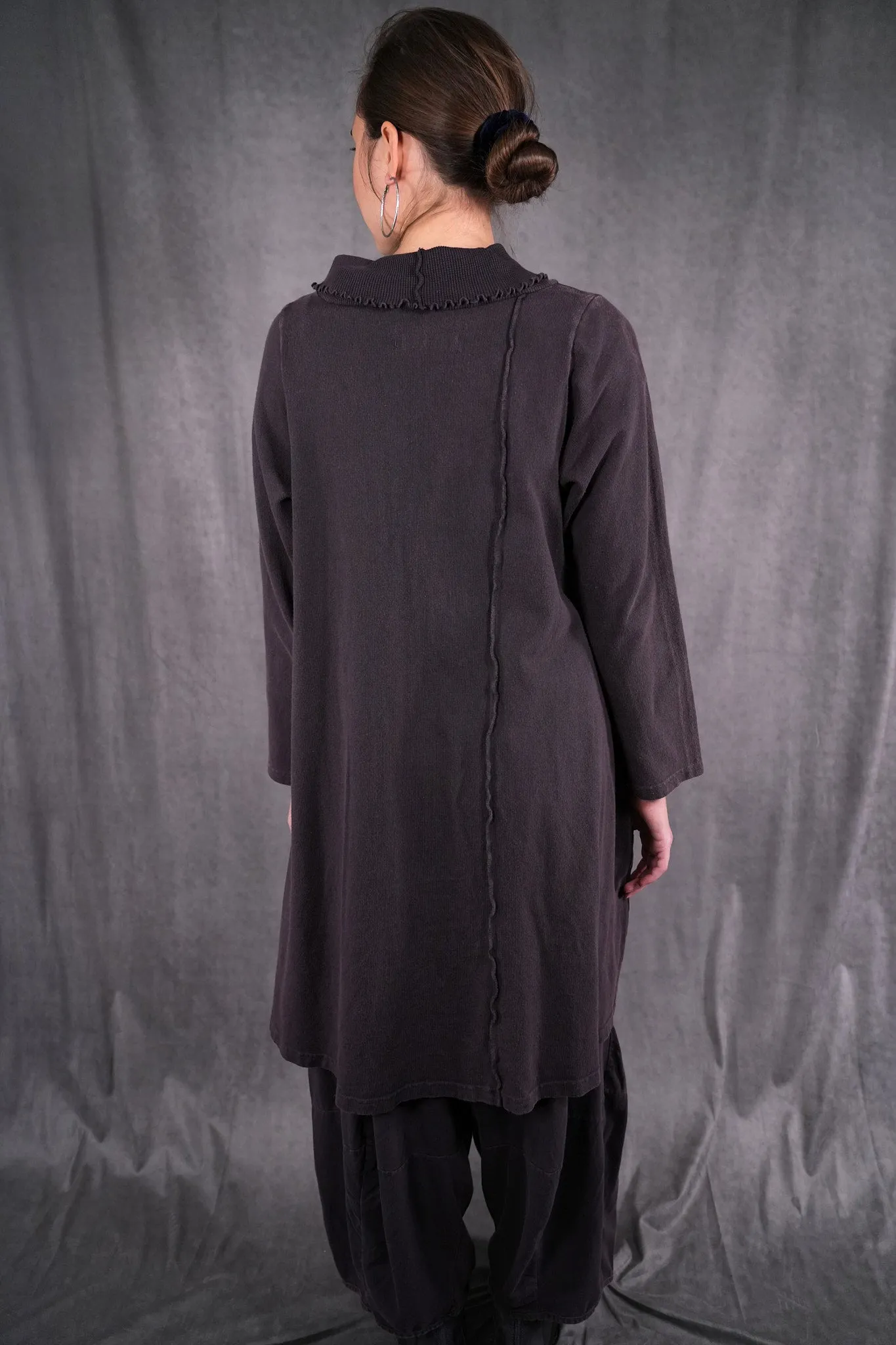 2362 Heavy Eco Cotton Pocket Tunic Espresso