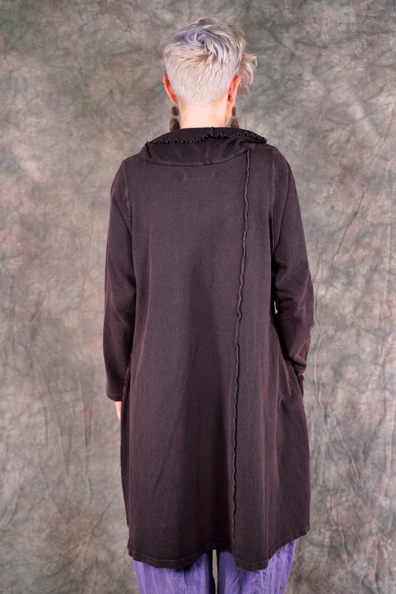 2362 Heavy Eco Cotton Pocket Tunic Espresso