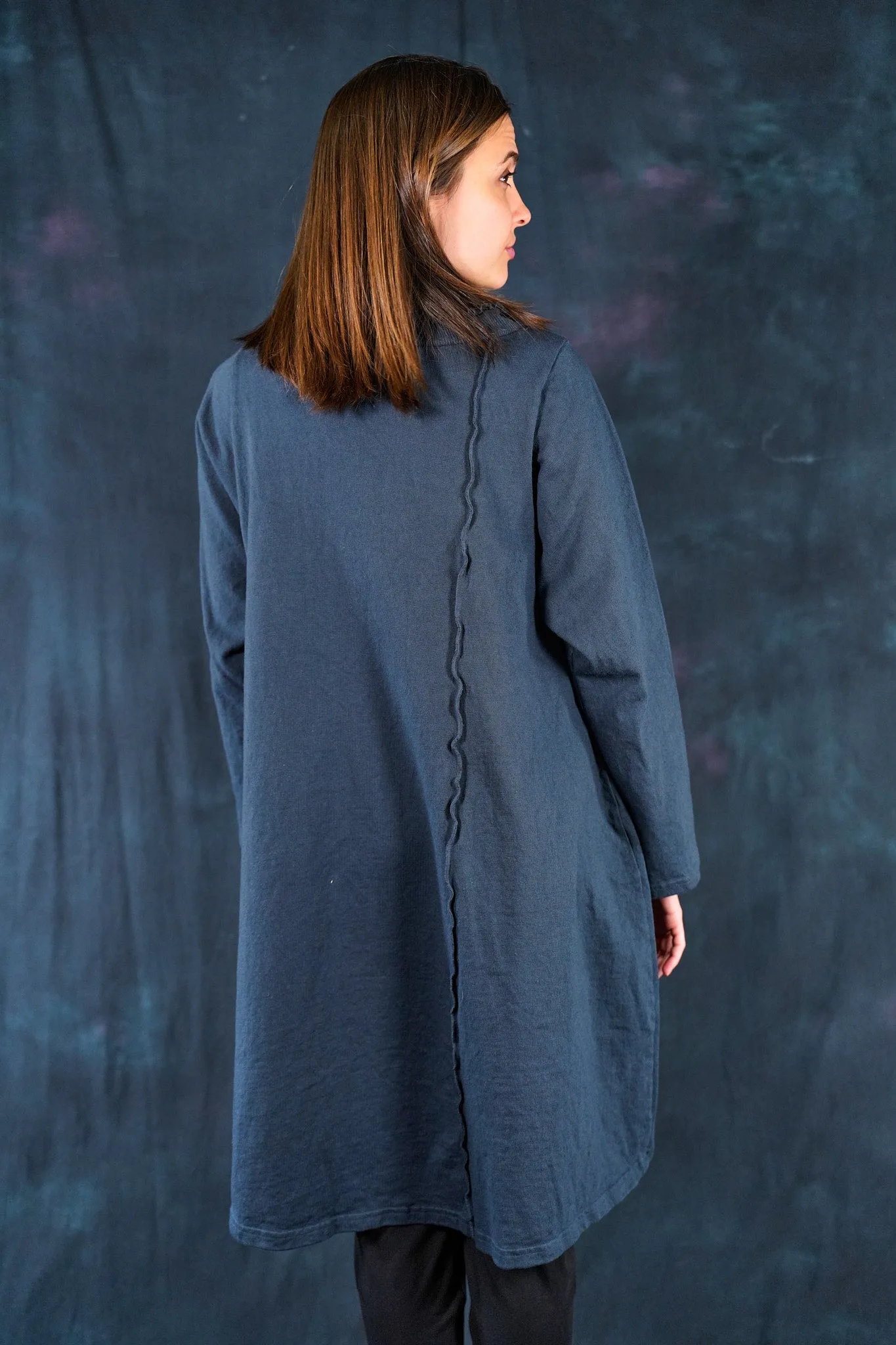 2362 Heavy Eco Cotton Pocket Tunic India Ink-P
