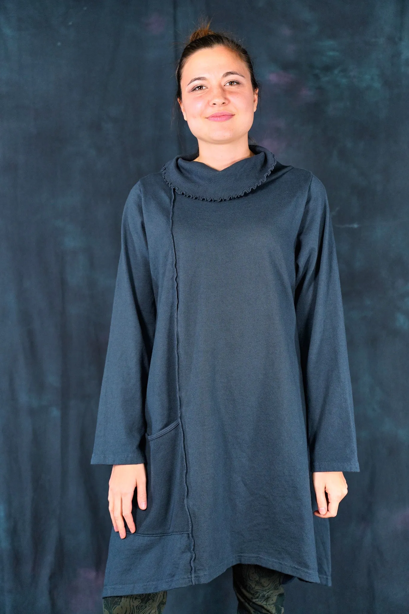 2362 Heavy Eco Cotton Pocket Tunic India Ink-U