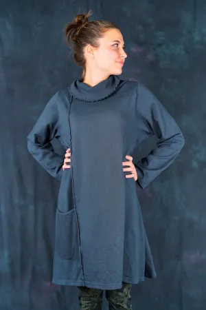 2362 Heavy Eco Cotton Pocket Tunic India Ink-U